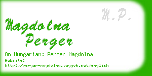 magdolna perger business card